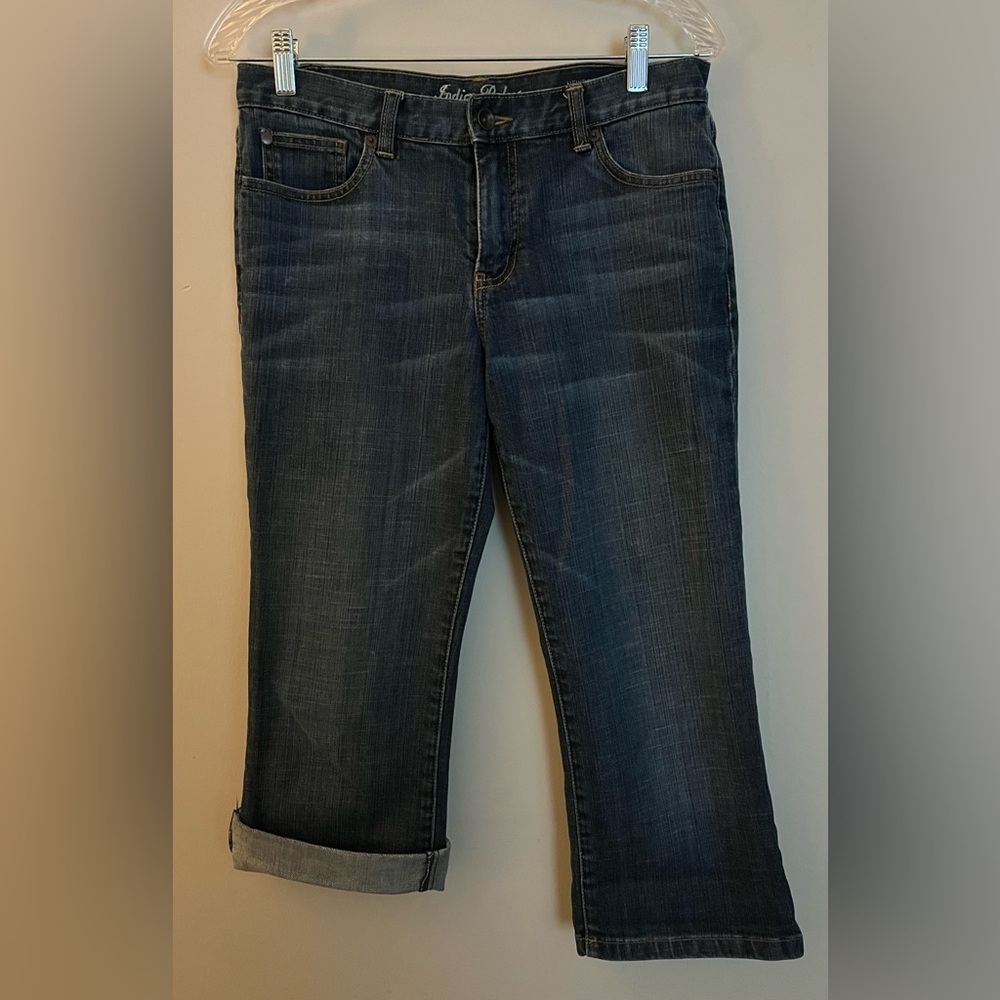 Indigo Palms Women’s Cropped Denim Jeans Newport Palms Straight Leg; Size 6R